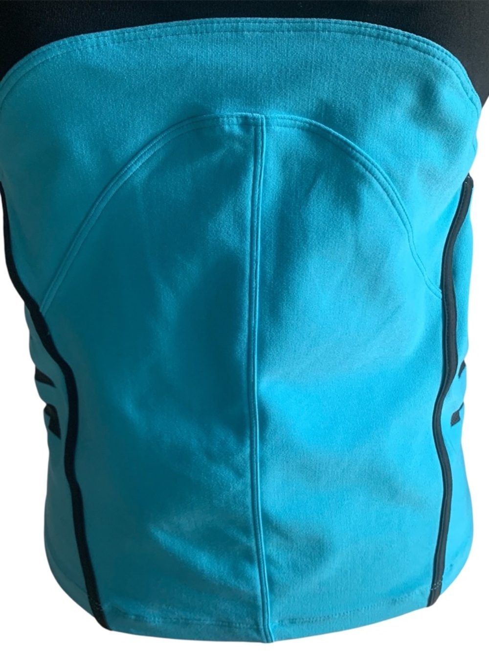 Nike Tank Top Scoop Neck With Shelf Sports Tech Tank Black Aqua M/S - Picture 10 of 15